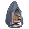 Hanging Chair Cover Waterproof Protective Cover: Swing Egg Chair Cover 210D Oxford Protective Cover Hanging Chair, Hanging Chair Protective Cover Dust Cover With Zip And Drawstring ( Color : Grey , Si