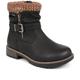 EasyFit Knitted Cuff Ankle Boots - Black Size 5