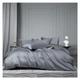 VAUNDY 1000TC Egyptian Cotton Soft Silky Duvet Cover Set Gray Purple Solid Color Bedding Set Flat Sheet Pillowcase,Duvet Cover Set