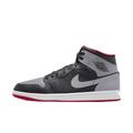 Nike Air Jordan 1 Mid Men's Shoes Black/Cement Grey-Fire Red DQ8426 006, Black/Cement Grey-fire Red-white, 6.5 UK