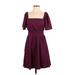 Old Navy Casual Dress - Fit & Flare: Burgundy Solid Dresses - New - Women's Size Medium