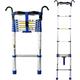 YDYUMN Portable Sturdy Folding Ladder/Telescopic Ladder with Hooks, 8m/ 7m/ 6m/ 5m/ 4m/ 3m/ 2m/ 1m Tall Aluminum Telescoping Ladders, Extension Ladder for Home/Attic/RV/Outdoor/Roof (Size : 1.5m/5