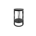 Bedside Table Mini Bedside Table Small Round Table Slate Shelf Bedside Cabinet Bedroom Storage Cabinet Nightstand (Color : 13.8 inches/35CM, Size : Gold) (13.8 Inches/35cm D)