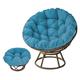 Papasan Chair Cushion, Round Shape Thick Chair Cushion, Comfortable And Soft, Hanging Chair Cushion, Garden Chair Cushion, Hanging Chair Cushion For Wicker Chairs (Color : Blue, Size : 70x70cm)