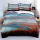 Single Duvet Cover Set Blue Gradient Single Duvet Cover Set Polyester Breathable,Comforter Four Seasons Bedding With 2 Pillowcases,Easy Care Single Duvet Cover