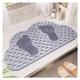 Cloud Shape Shower Bath Mat Foot Massager with Non-Slip Suction Cups Bathroom Mat Silicone Suction Cup Brush for Bathroom Use (Color : Grey, Size : 80x50cm/31.4x19.6in)