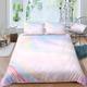 Double Duvet Set Pink Rainbow Easy Care Bedding Double Bed Set Wrinkle Free - Soft Microfiber Four Seasons Bedding Double Bed Set With Zip Fastening,Double Bedding Set