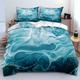 Single Duvet Cover Set Green Water Texture Single Duvet Cover Set Polyester Breathable,Comforter Four Seasons Bedding With 2 Pillowcases,Easy Care Single Duvet Cover