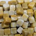 Home Collections Crystal Stone Natural Cube Square Crystal Beads Gemstones for Jewelry Making DIY Necklace Charms Home Aquarium Decor Precious Stones and Crystals ( Color : Yellow Jade , Size : 1PC )