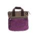 Fossil Leather Tote Bag: Purple Floral Motif Bags