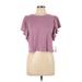 Sonoma Goods for Life Short Sleeve T-Shirt: Purple Tops - Women's Size Large