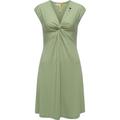 Jerseykleid RAGWEAR "Comfrey Solid" Gr. M (38), Normalgrößen, grün (hellgrün) Damen Kleider Strandkleider stylisches Sommerkleid mit tiefem V-Ausschnitt