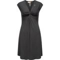 Jerseykleid RAGWEAR "Comfrey Solid" Gr. XXL (44), Normalgrößen, schwarz Damen Kleider Strandkleider stylisches Sommerkleid mit tiefem V-Ausschnitt
