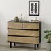 Eden Rim TB688525307118ER&Color Solid Wood Accent Chest in Brown/Gray | 33.07 H x 39.37 W x 18.11 D in | Wayfair