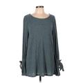 Weekend Suzanne Betro Pullover Sweater: Teal Tops - Women's Size Large