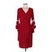 R & M Collection Casual Dress - Wrap: Burgundy Dresses - Women's Size 10