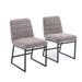Latitude Run® Leyun Linen Metal Side Chair Dining Chair Upholstered/Metal/Fabric | 31.88 H x 17.51 W x 19.48 D in | Wayfair