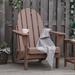 Highland Dunes Folding Adirondack Chair, Faux Patio & Fire Pit Chair, Weather Resistant HDPE For Deck, Outside Garden, Porch, Backyard, Brown | Wayfair