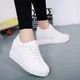 New White Hidden Wedge Heels Sneakers scarpe Casual donna scarpe con plateau alto scarpe con zeppa
