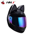 Nuovo casco da moto da donna con orecchio di gatto casco da moto da viaggio all'aperto casco