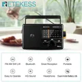 Retekess TR626 AM FM SW LW Radio portatile Bluetooth DSP Plug in Radio AC o 4xD Batteria Manopola