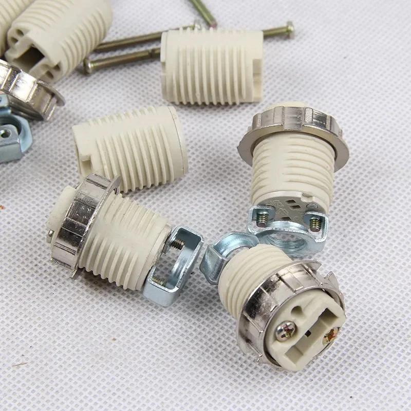 G9 Lampenfassung Keramik G9 Lampenfassung 110-240V Keramiksockel G9 Typ Halogenlampenfassung Beleuchtungszubehör Eisen Schraubenmuttern