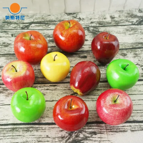 4 stücke 8cm Größe künstliche Frucht Kunststoff gefälschte Frucht künstlicher Apfel & künstlicher