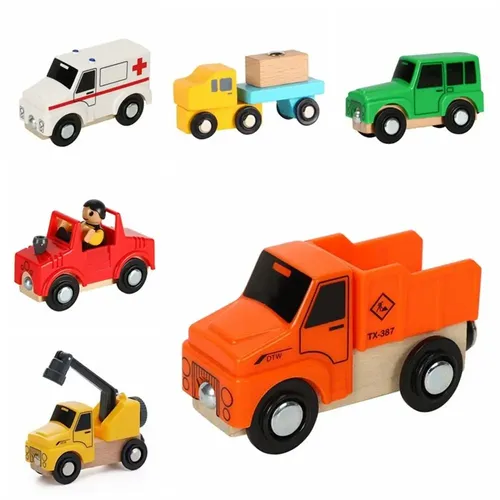 Fahrzeuge verfolgen Magnet zug Spielzeug Lokomotive Spielzeug Kombinationen Holz Magnet zug Modell
