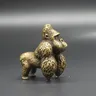 Brozen Gorilla Statue Kupfer Büro Miniaturen Figuren Haushalt Ornamente Messing Orang-Utan Statuette