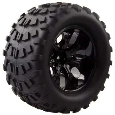 2pcs Wild Monster Truck Tires Rim Wheel For 1/10 Hex Hubs 12mm Scale RC Car HSP Off Road 94111 94108 94188 Traxxas Tamiya HPI