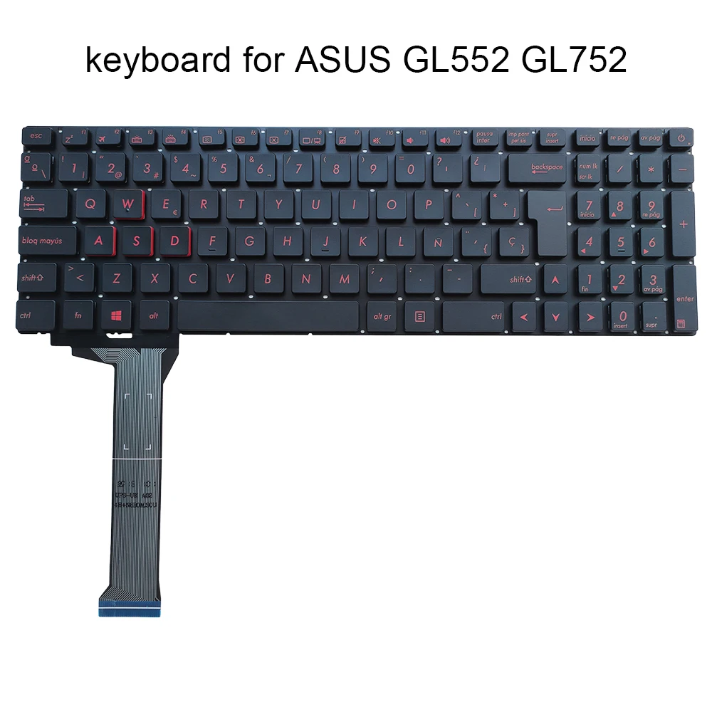 Notebook Spanisch Tastatur Für Asus ROG GL552 GL552VL GL552V GL752 GL752VM VL VW G551 ZX50 SP ES Laptop Ersatz Tastaturen Neue