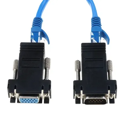 Netzwerk Ethernet Kabel Adapter VGA Adapter Buchse auf RJ45 Buchse Karte VGA RGB HDB Extender Zu LAN Image