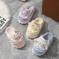 Sanurgente-Chaussures de dessin animé pour la maison pantoufles chaudes en coton doux Hello Kitty