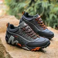Bottes de randonnée imperméables en cuir véritable pour hommes chaussures de trekking pour amoureux