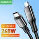 Rocoren-Câble de charge rapide USB C vers USB Type C cordon de chargeur pour MacPlePro ordinateur