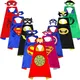 Marvel The Avengers Mask Cape pour enfants Anime Cosplay Spiderman Batman Everak Action Figure