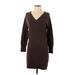 Old Navy Casual Dress - Sweater Dress: Brown Marled Dresses - Women's Size Small