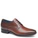 Johnston & Murphy Gibbons Plain Toe - Mens 8.5 Brown Oxford Medium