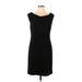 Ann Taylor Casual Dress - Bodycon: Black Solid Dresses - Women's Size 10 Petite