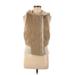 Armani Exchange Faux Fur Vest: Tan Jackets & Outerwear - Women's Size Medium