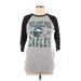 NFL 3/4 Sleeve T-Shirt: Gray Tops - Women's Size Large