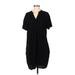 Time and Tru Casual Dress - Shirtdress: Black Dresses - Women's Size Small