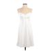 Betsey Johnson Casual Dress - Slip dress: White Solid Dresses - Women's Size 0