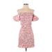 H&M Casual Dress: Pink Tweed Dresses - Women's Size X-Small