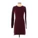 Juicy Couture Casual Dress - Sweater Dress: Burgundy Dresses - Women's Size X-Small