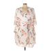 City Chic Casual Dress: Ivory Floral Motif Dresses - New - Women's Size 22 Plus