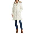 Down & Feather Fill Coat With Faux Fur Trim Detachable Hood