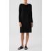 Long Sleeve Cowl Neck Jersey Shift Dress