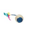 1 Balle de jeu en sisal Karlie avec plumes et cliquetis - pour chat : -15 % !