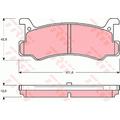 Trw Bremsbelagsatz, Scheibenbremse [Hersteller-Nr. GDB375] für Daihatsu, Mazda
